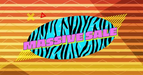 Retro Style Massive Sale Background with Vibrant Design