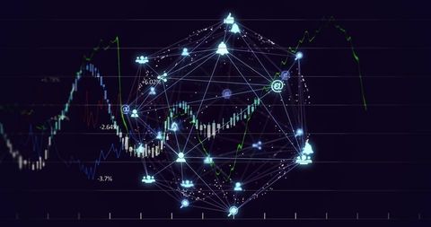 Global Data Network with Stock Market Graph - Download Free Stock Images Pikwizard.com