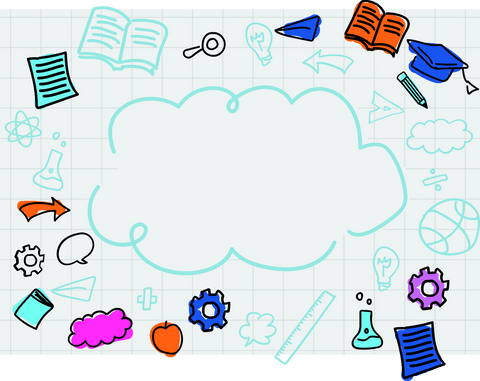 transparent school items and cloud frame education background - Download Free Stock Videos Pikwizard.com