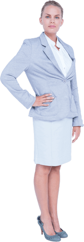 transparent confident businesswoman in suit standing full length - Download Free Stock Videos Pikwizard.com