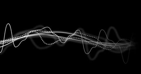 Dynamic Abstract Waveform on Black Background