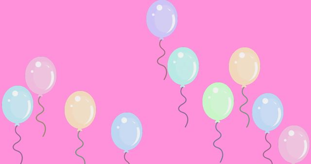 Colorful Balloons on Pink Background for Cheerful Carnival Celebration - Download Free Stock Images Pikwizard.com