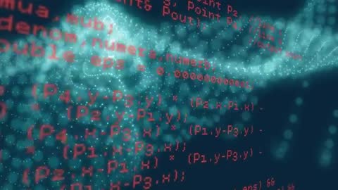 Abstract Digital Data Flow in Futuristic Cyber Space