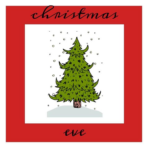 festive christmas eve design with tree illustration - Download Free Stock Templates Pikwizard.com