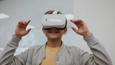 Youth Enjoying Virtual Reality For Gaming and Entertainment