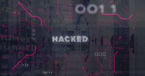 Hacked Text with Digital Circuit Design in Data Center - Download Free Stock Images Pikwizard.com