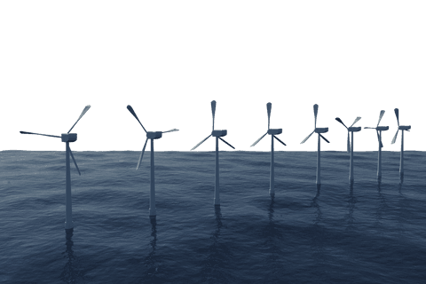 transparent offshore windmills generating sustainable energy - Download Free Stock Videos Pikwizard.com