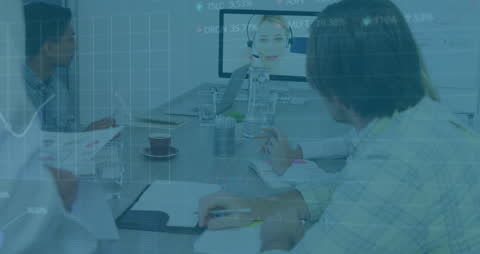 Video Conference with Data Interface in Modern Meeting Room