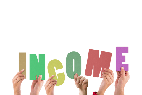 Diverse Hands Holding Income Text on Transparent Background - Download Free Stock Videos Pikwizard.com