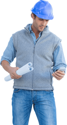transparent engineer holding plans using mobile - Download Free Stock Videos Pikwizard.com