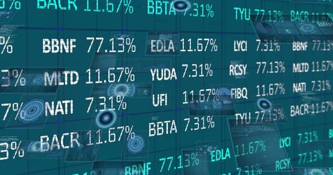 Digital Interface and Data Visualization on Blue Background - Download Free Stock Images Pikwizard.com