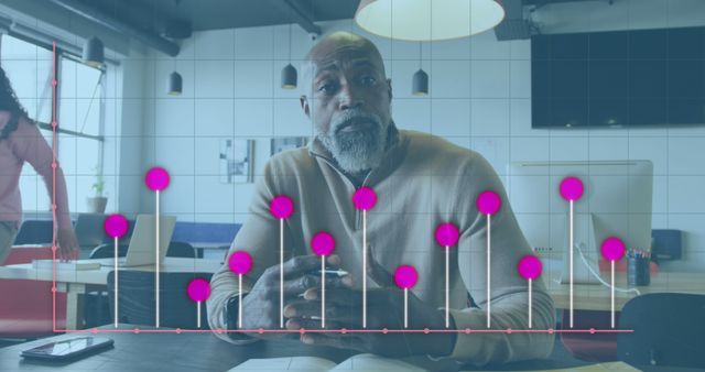 Serious Businessman Analyzing Data Trends in Modern Office - Download Free Stock Images Pikwizard.com