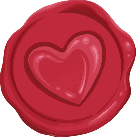 red wax seal with heart motif on transparent background - Download Free Stock Videos Pikwizard.com