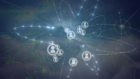 Abstract Digital Networking with User Icons and Connections