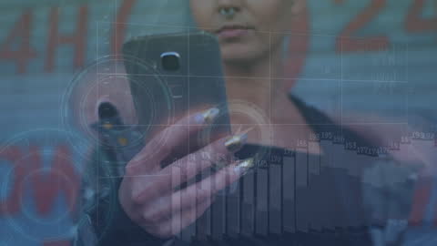 Data Processing Holograms with Smartphone User