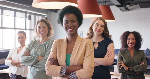 Confident Diverse Businesswomen Standing In Modern Office - Download Free Stock Images Pikwizard.com