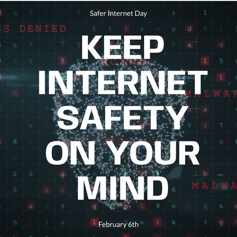 safer internet day cybersecurity awareness digital lock design - Download Free Stock Templates Pikwizard.com
