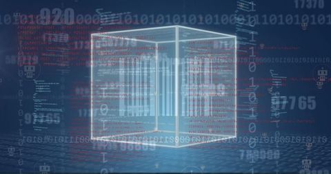 Digital cube with barcode and data processing elements
