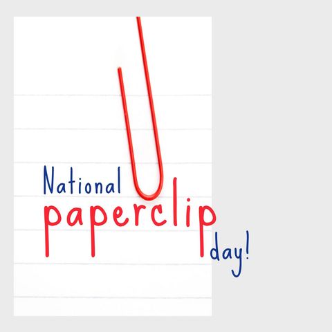national paperclip day celebration poster design - Download Free Stock Templates Pikwizard.com