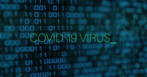 Digital Representation of COVID-19 Virus on Binary Background - Download Free Stock Images Pikwizard.com