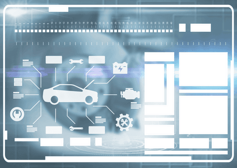 Transparent Digital Interface with Automotive Elements Illustration - Download Free Stock Videos Pikwizard.com