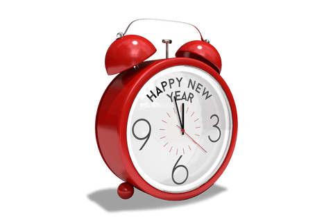 transparent red alarm clock with happy new year message - Download Free Stock Videos Pikwizard.com