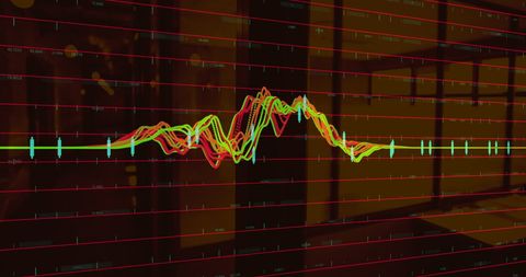 Financial Data Visualization in Modern Office Atmosphere