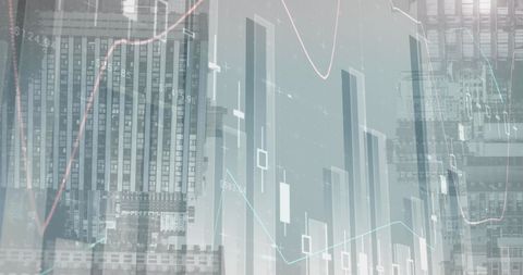 Digital Statistical Data Overlay on City Landscape - Download Free Stock Images Pikwizard.com