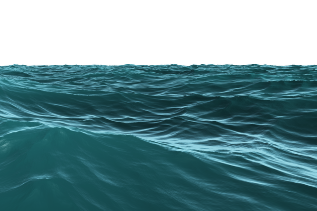 Realistic Transparent Ocean Waves Illustration, Isolated Digital Sea Image - Download Free Stock Videos Pikwizard.com