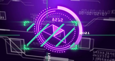 futuristic data analysis interface with geometric shapes - Download Free Stock Images Pikwizard.com
