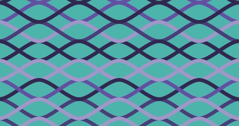 Vibrant Geometric Pattern of Interwoven Waves