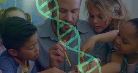 Teacher Engaging Diverse Students in DNA Study with Overlay
