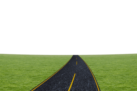 Endless Asphalt Road Through Green Meadows on Transparent Background - Download Free Stock Videos Pikwizard.com