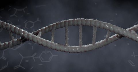 Digital DNA Strand Overlaying Molecular Structures - Download Free Stock Images Pikwizard.com