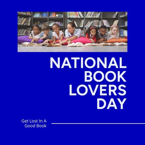 Celebrating National Book Lovers Day with Educator and Diverse Children - Download Free Stock Templates Pikwizard.com
