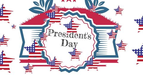 Festive President's Day Illustration with Patriotic Stars