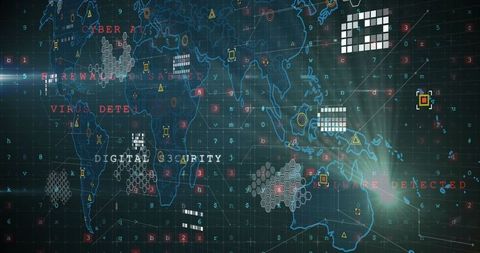Futuristic Global Cybersecurity Threat Detection Interface - Download Free Stock Images Pikwizard.com