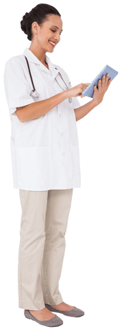 Transparent Image of Confident Nurse Using Digital Tablet - Download Free Stock Videos Pikwizard.com