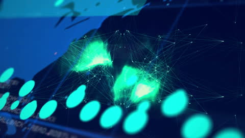 Global Data Network with Digital Infographics