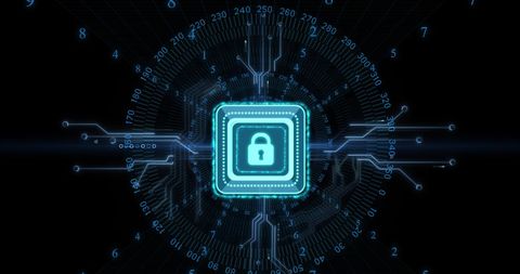 Futuristic Digital Padlock Security Technology Concept - Download Free Stock Images Pikwizard.com