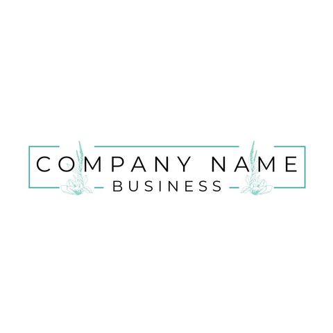 Minimalist Company Logo Template with Floral Design - Download Free Stock Templates Pikwizard.com