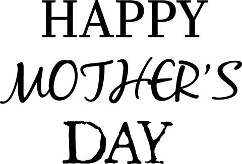 Happy mother's day text transparent illustration celebratory design