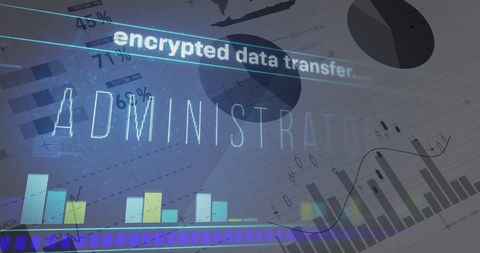 Encrypted Data Transfer in a Digital Interface Concept - Download Free Stock Images Pikwizard.com