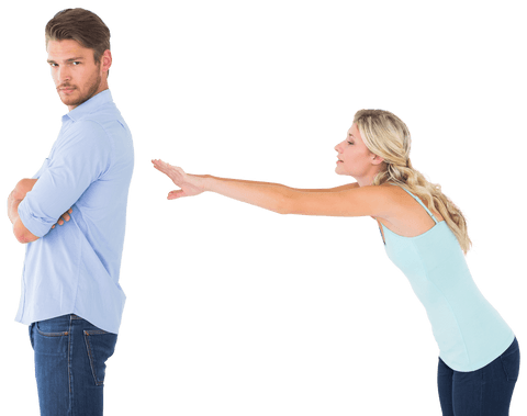 Argument Between Caucasian Couple on Transparent Background - Download Free Stock Videos Pikwizard.com