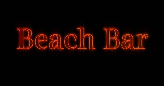 Glowing Beach Bar Neon Sign on Dark Background - Download Free Stock Images Pikwizard.com