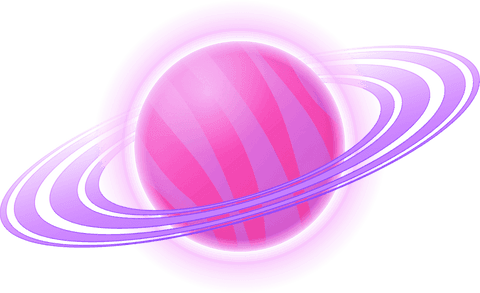 abstract ringed neon planet on transparent background - Download Free Stock Videos Pikwizard.com