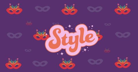 Vibrant Style Messaging with Masquerade Mask Motif - Download Free Stock Images Pikwizard.com