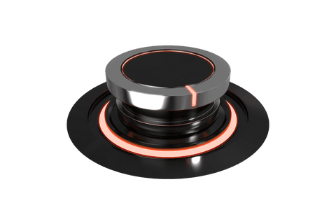 modern black dial with orange led on transparent background - Download Free Stock Videos Pikwizard.com