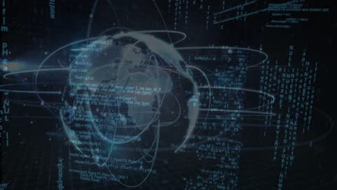 Global Digital Interface Concept Featuring Data Streams