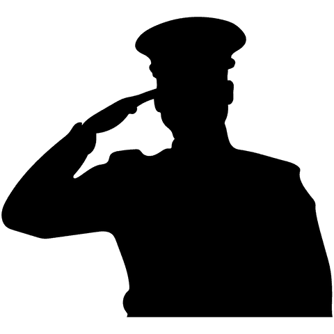 transparent silhouette of saluting man on plain background - Download Free Stock Videos Pikwizard.com